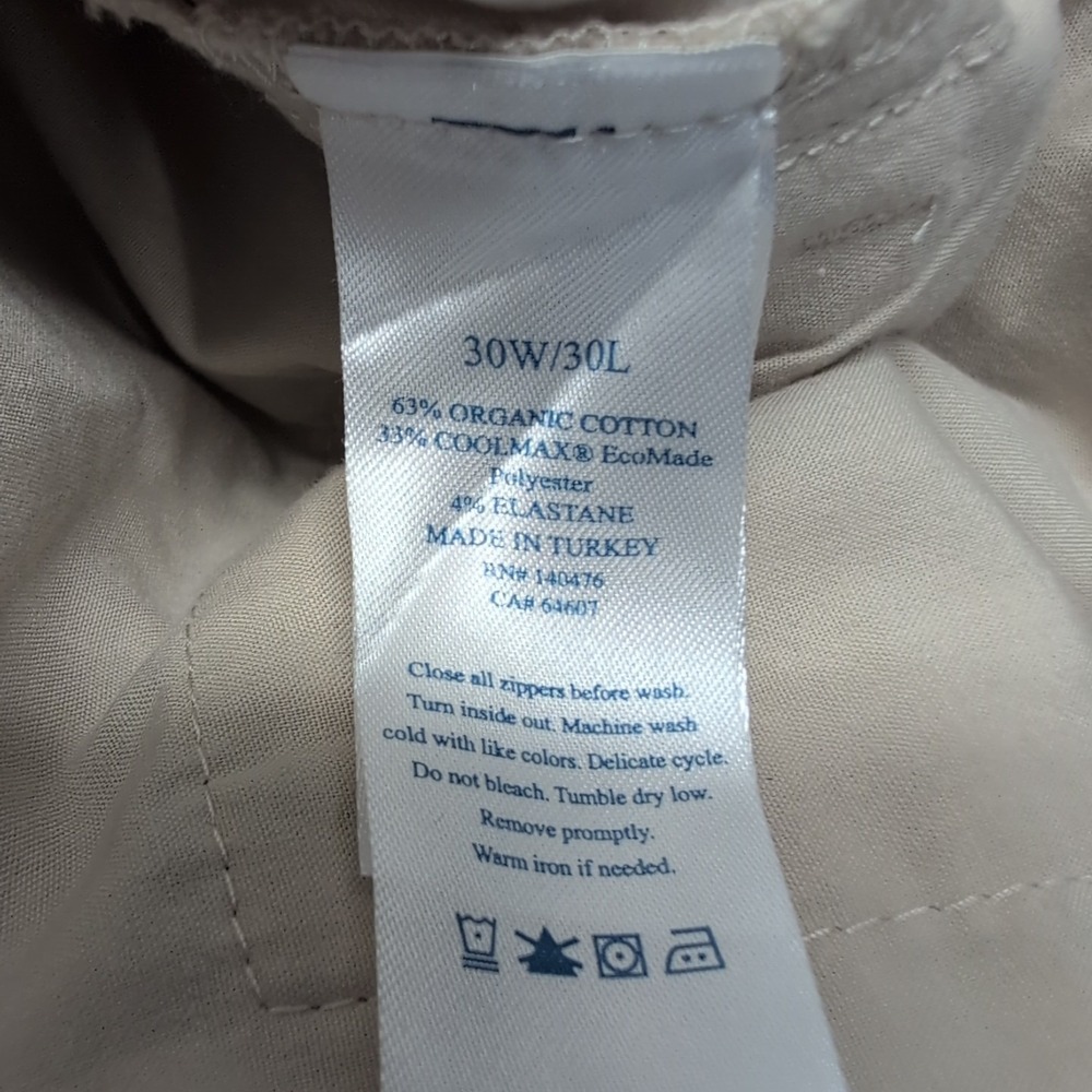 Faherty Reserve Movement Pants Men's 30x28 Khaki Stretch Chino - Picture 7 of 7